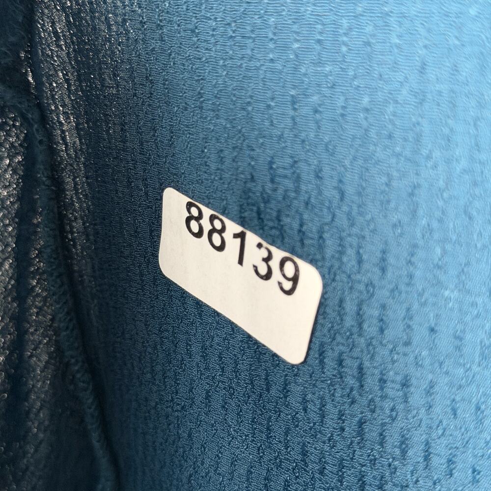 EILEEN FISHER Top S Rayon Crepe Button Up Cardigan Long Sleeve Blue VTG USA - Picture 11 of 11